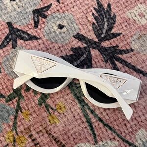 White Logo Sunglasses
